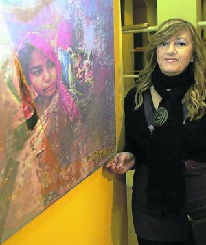 La pintora avilesina Rosa López