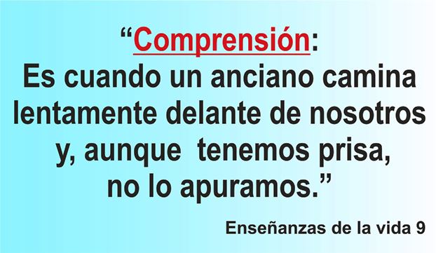 Enseñanza sobre la Comprensión en la frase del día de los Centros de lavado de coches Elefante Azul de Avilés