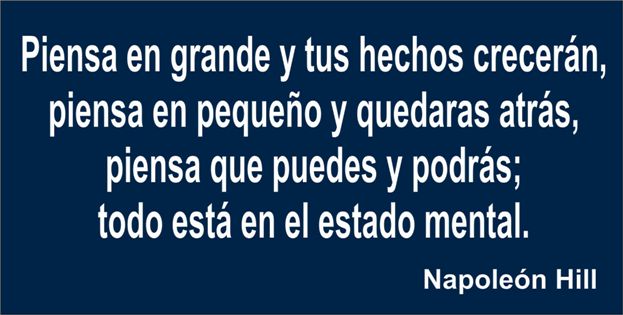 Una frase de Napoleón Hill en los Centros de lavado de coches Elefante Azul de Avilés