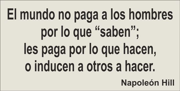 Frase de Napoleón Hill en los Centros de lavado de coches Elefante Azul de Avilés