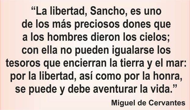 Una frase sobre la libertad en la frase del día de los Centros de lavado de coches Elefante Azul de Avilés