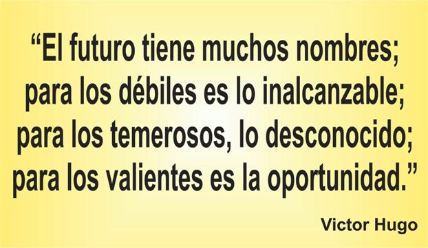 Interesante enseñanza sobre el futuro del poeta Víctor Hugo en la frase del día de los Centros de lavado y detallado de coches Elefante Azul de Avilés