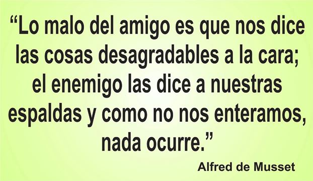 Frase sobre los amigos de Alfred de Musset en la frase del día de los Centros de lavado y detallado de coches Elefante Azul de Avilés