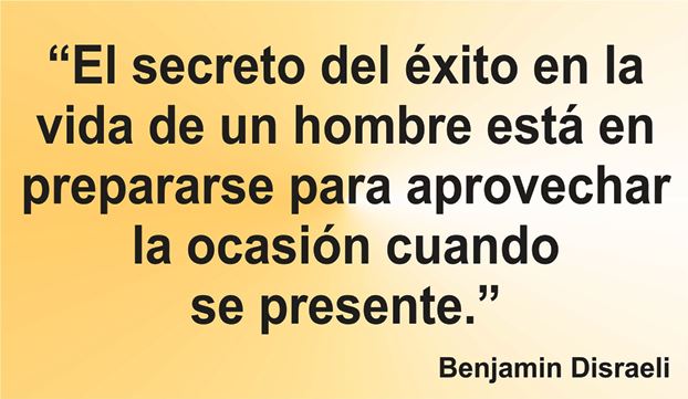 Enseñanza de Benjamín Disraeili en la frase del día de los Centros de lavado de coches Elefante Azul de Avilés