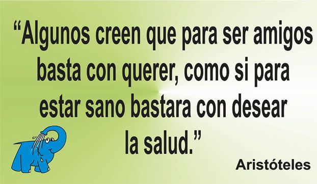 Una enseñanza sobre la amistad en la frase del día de los Centros de lavado de coches Elefante Azul de Avilés