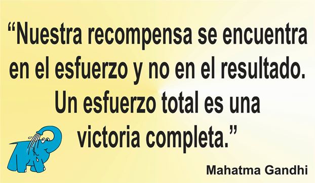 Una enseñanza de Gandhi en la frase del día de los Centros de lavado de coches Elefante Azul de Avilés