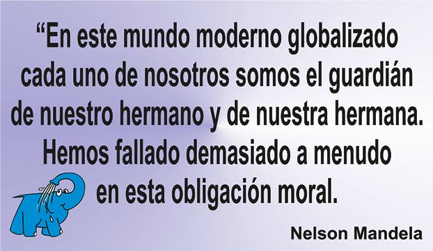 Una enseñanza de Nelson Mandela en la frase de hoy de los Centros de lavado y detallado de coches Elefante Azul de Avilés.