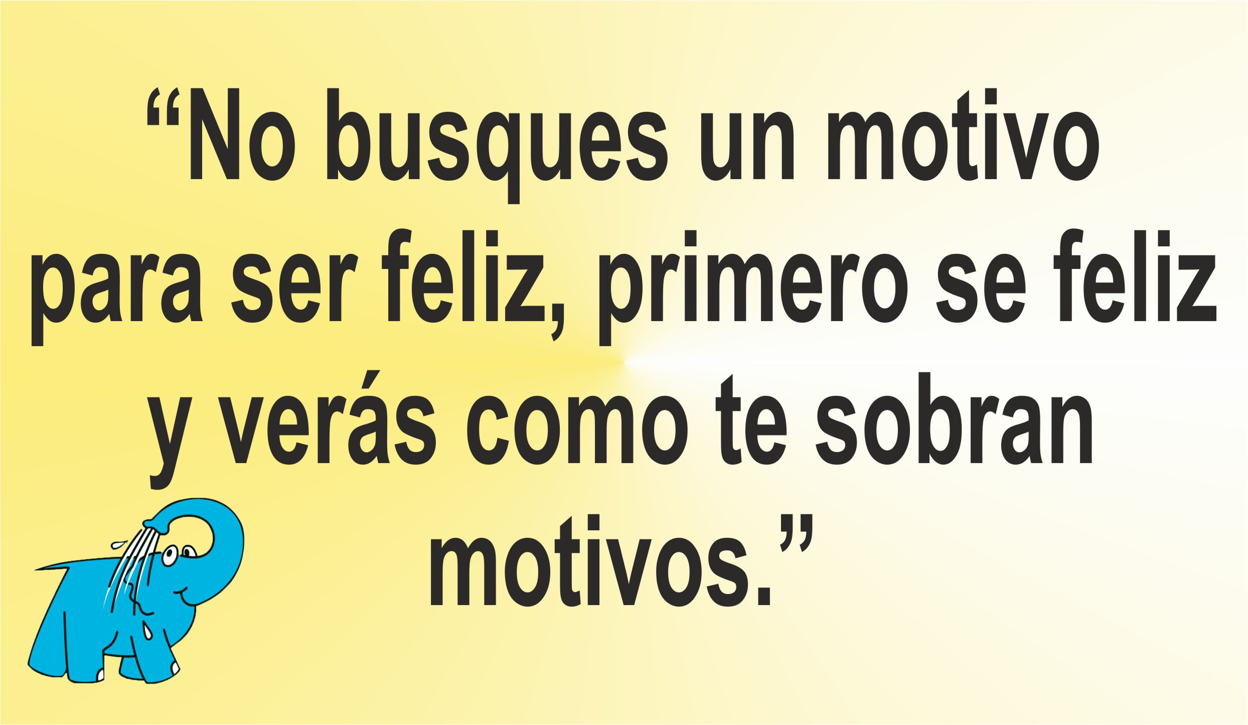 Frase sobre la felicidad en el sitio web de los Centros de lavado de coches Elefante Azul de Avilés
