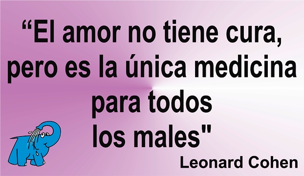 Una enseñanza de Leonard Cohen en la frase del día de los Centros de lavado de coches Elefante Azul de Avilés