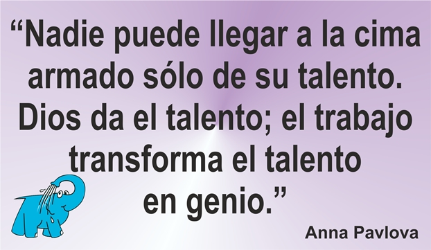 Una enseñanza de Ana Paulova en la frase del día de los Centros de lavado de coches Elefante Azul de Avilés