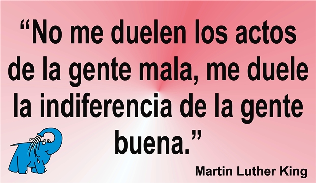 Una enseñanza del Doctor King en la frase del día de los Centros de lavado de coches Elefante Azul de Avilés