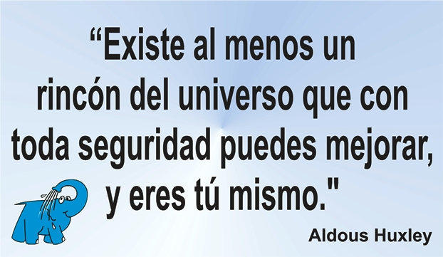Una enseñanza de Aldous Huxley en la frase del día de los Centros de lavado de coches Elefante Azul de Avilés