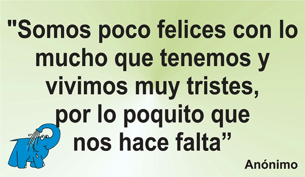 Un enseñanza sobre la felicidad en la frase del día de los Centros de lavado de coches Elefante Azul de Avilés