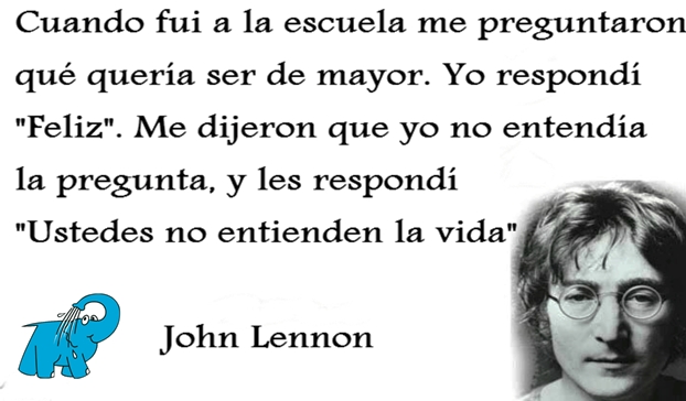 Una enseñanza de John Lennon en la frase del día de los Centros de lavado de coches Elefante Azul de Avilés