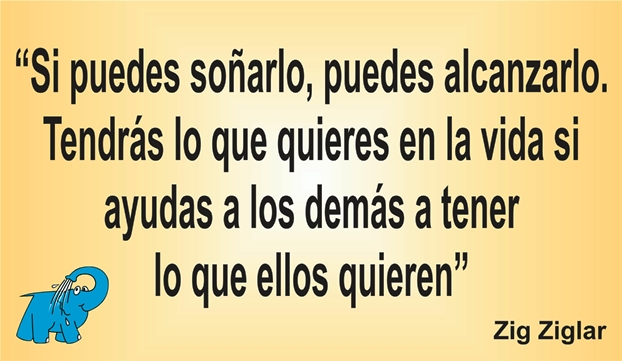 Una enseñanza de Zig Ziglar en la frase del día de los Centros de lavado de coches Elefante Azul de Avilés