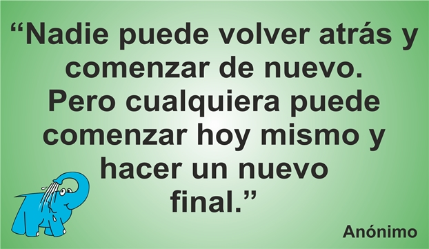 Una enseñanza anónima en la frase el día de los Centros de lavado de coches Elefante Azul de Avilés