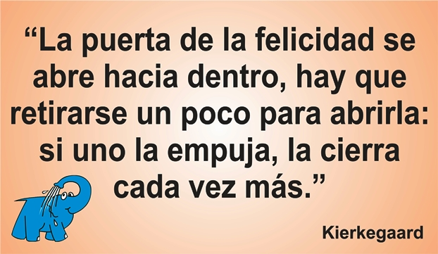 Una enseñanza de Kierkegaard en la frase del día de los Centros de lavado de coches Elefante Azul de Avilés
