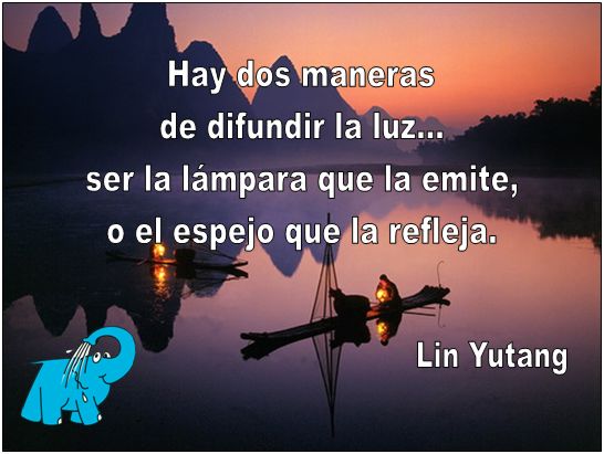 Lin Yutang en la frase del día en el sitio web de los Centros Elefante Azul de Avilés.