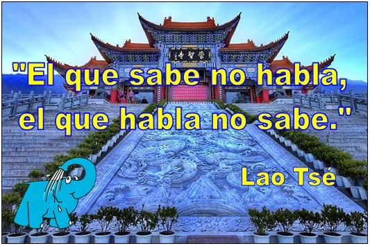 Lao Tsé en la frase del día de los Centros de lavado Elefante Azul de Avilés.
