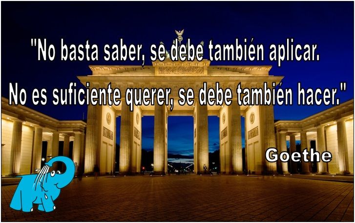 Goethe en la frase del día de los Centros de lavado Elefante Azul de Avilés.