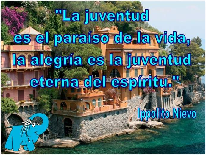 Ippolito Nievo en la frase delo día de los Centros de lavado Elefante Azul de Avilés.