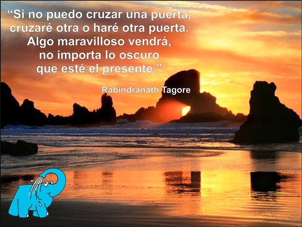Una enseñanza de Rabindranath Tagore en la frase del día del Centro de lavado de coches Elefante Azul de Avilés