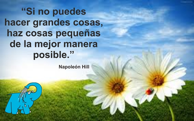 Si no puedes hacer grandes cosas, haz cosa pequeñas de la mejor manera posible.