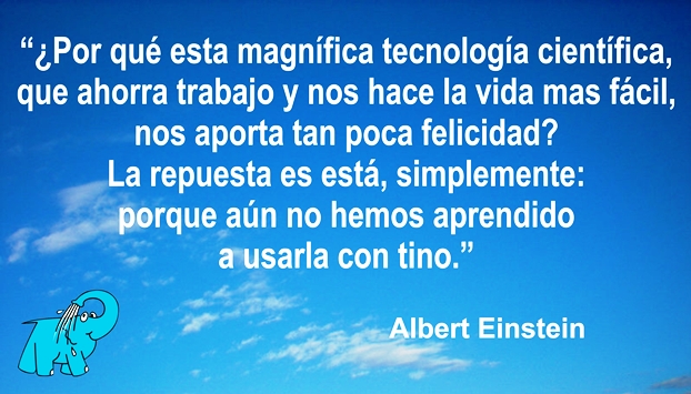 Una enseñanza de Albert Einstein en la frase del día del Centro de lavado de coches Elefante Azul de Avilés