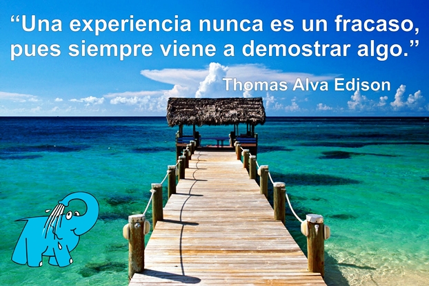 Una enseñanza de Thomas Alva Edison en la frase del día del Elefante Azul de Avilés