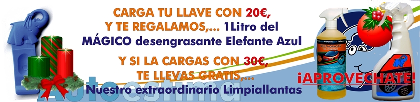 Regalo de Limpiallantas o Desengrasante con la Llave Azul del Centro de lavado de coches Elefante Azul de Avilés