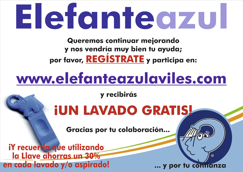 Regístrate en nuestro Sitio Web y tendrás un lavado gratis