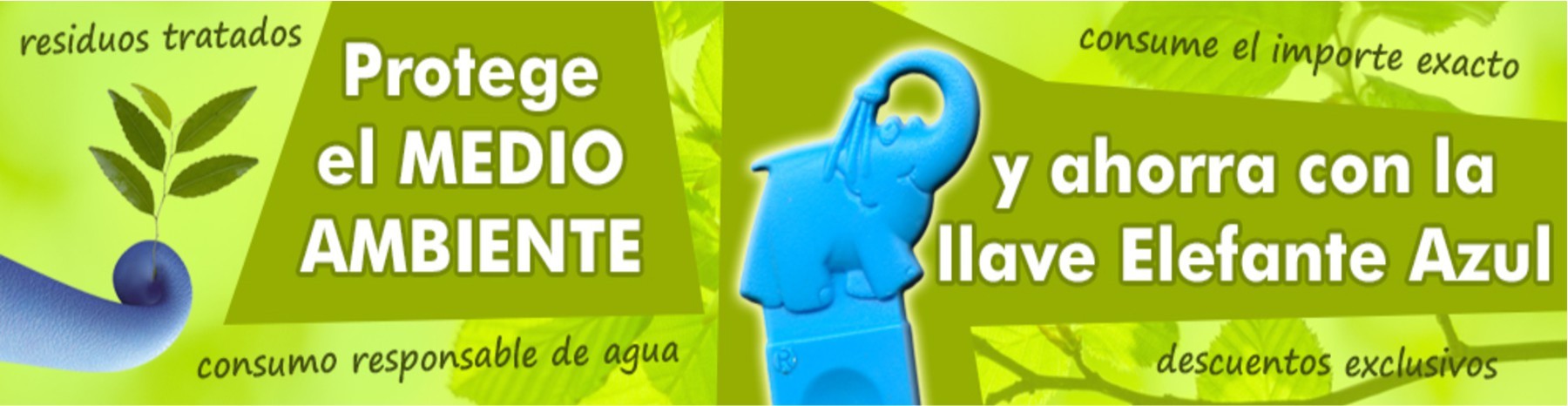 Protege el Medio Ambiente lavando con la LLave Azul o Tarjeta de lavado