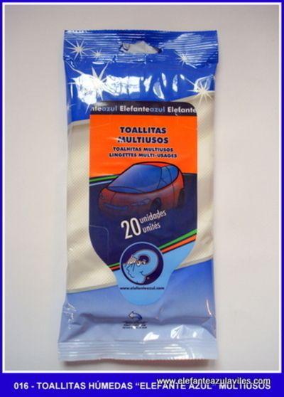 Toallitas húmedas Elefante Azul Salpicadero